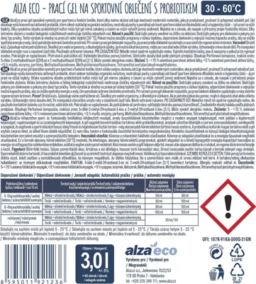 Zdjęcie produktu dla AlzaEco Do odzieży sportowej z probiotykiem 3 litry (60 prań)