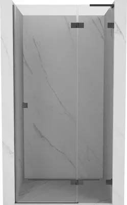 Produktbild von Mexen Lunar L Duschtüren rechts öffnend 70 cm, transparent, gun gray gebürstet - 834L-070-000-66-00-P