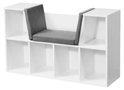 Produktbild von Sitzbank mit Stauraum für Garderobe in Weiß, 100 cm