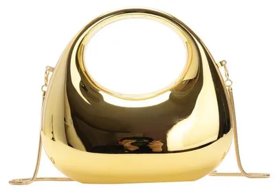 Immagine prodotto di Solidchoice - Elegante pochette in acrilico a forma di luna, con catena, ideale per eventi serali