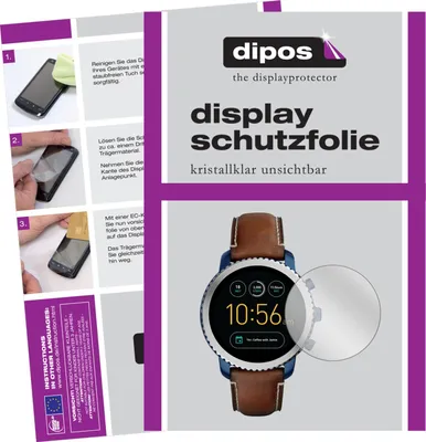 Produktbild von 6x Schutzfolie für Fossil Q Explorist klar Displayschutzfolie Folie Display Schutz dipos