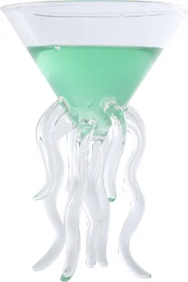 Obrázek produktu pro Chobotnice Koktejlové sklo Transparentní skleněný pohár ve tvaru chobotnice Medúza Cup