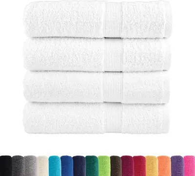 Obrázok produktu pre vidaXL Prémiové osušky SOLUND, 4 ks, biele, 70 x 140 cm, 600 g/m²