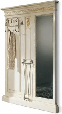 Produktbild von Casa Padrino Luxus Barock Garderobe mit Spiegel Weiß / Gold 161 x H. 213 cm -  Italy