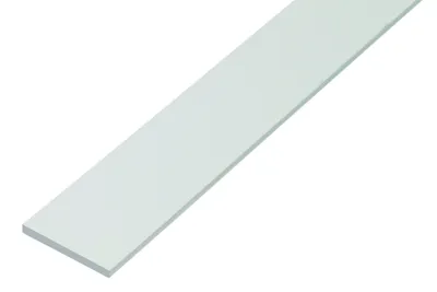 Image de Alberts 498771 Barre plate, plastique, blanc, 1000 x 20 x 2 mm, 20 pièces
