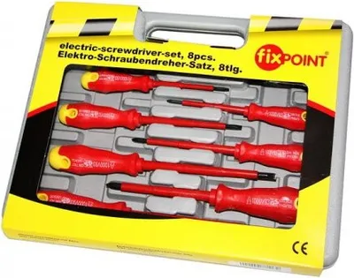 Produktbild von Isolierte Schraubendreher im Set, 8-teilig gut sortierter Schraubenzieher-Satz mit Phasenprüfer
