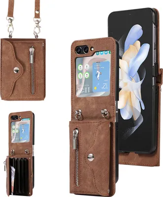 Produktbild von INF Retro Crossbody Handyhülle für Samsung Z Flip 6 mit Kartenfächern