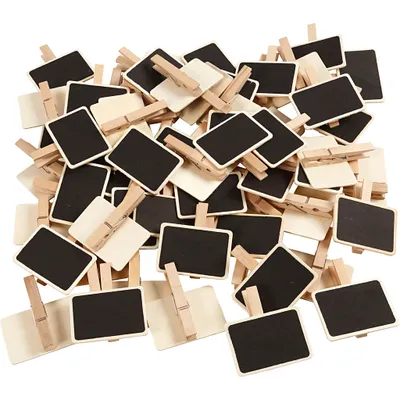 Produktbild von Creativ Company 56215, Holz, Schwarz, Holz, Einfarbig, 68 mm, 47 mm, 100 Stück(e)
