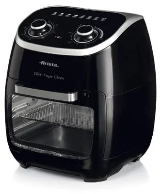 Heißluftfritteuse 11L, 2000W, 200°C, 3 Roste, Drehspieß, schwarz