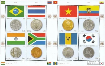 Produktbild von Briefmarken UNO - New York 2007 Mi 1049-1056 Kleinbogen (kompl.Ausg.) postfrisch Flaggen