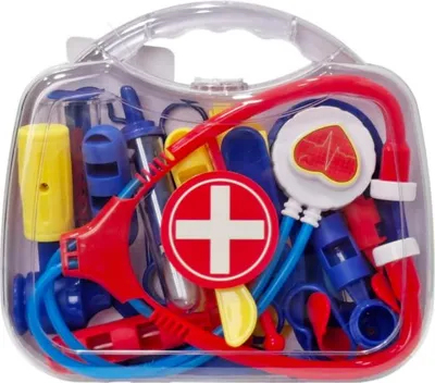 Produktbild von Arztkoffer für Kinder bunter Hartschalenkoffer aus Kunststoff mit Verschluss