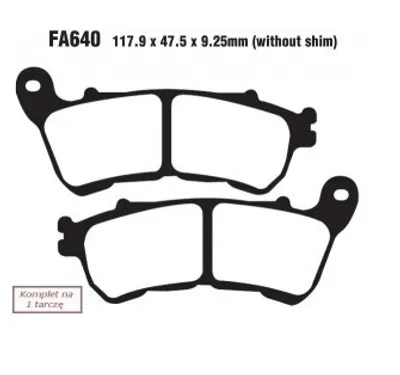 Produktbild von EBC Brakes Bremsbeläge Satz Bremsklötze für HARLEY-DAVIDSON MC SPORTSTER FA640V