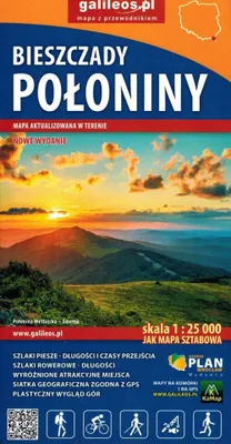 Zdjęcie produktu dla Bieszczady, Połoniny. Mapa z przewodnikiem, 1: 25 000