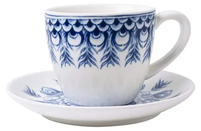 Heinen Delfts Blauw – Espresso Tasse mit Untertasse Paauw Blau – Bild 1
