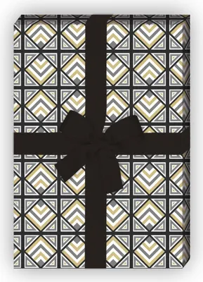 Produktbild von Edles Jugendstil Geschenkpapier mit grafischem Kachel Dekor - G8469, 32 x 48cm