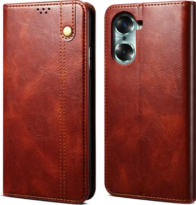 Produktbild von Honor 60 Hülle, Leder Flip Brieftasche Schutzhülle für Honor 60 Rot