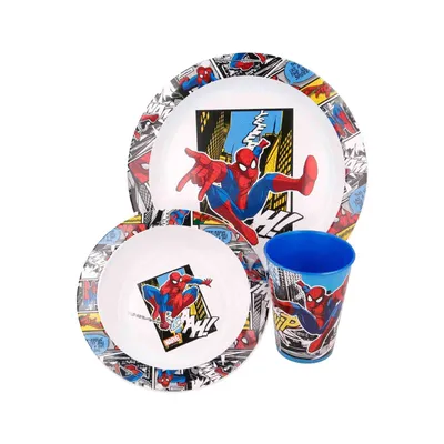 Obrázek produktu pro Sada plastového nádobí Spiderman Marvel pro děti