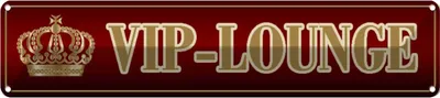 Produktbild von vianmo Blechschild 10x46 cm VIP-Lounge Krone Dekoration