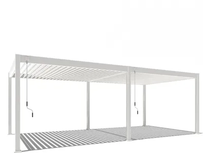 Immagine prodotto di Willow Deluxe | Pergola autoportante completa in alluminio | 3,6 x 7,2 M | Tetto a lamelle bianco