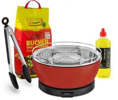 Produktbild von Feuerdesign Vesuvio rot Tischgrill-Set 4tlg.
