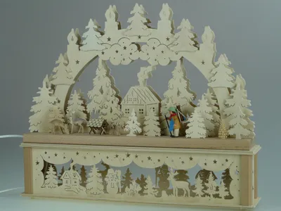 Produktbild von Original Erzgebirgischer Marken Schwibbogen Lichterbogen 50 x 43 cm K50-2_1