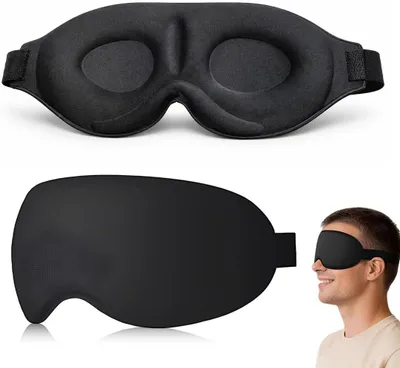 Obrázok produktu pre Maska na spanie, 3D, pamäťová pena, svetluodolná, na cestovanie