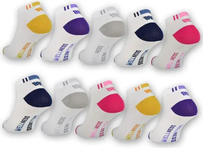 Produktbild von 10 Paar Sneaker Socken Damen"Wellness" Baumwolle Sportsocken Damensocken - 36826 10 Paar Farbmix 35-38