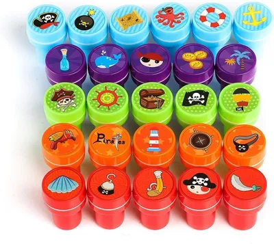 Produktbild von Stempel für Kinder, Piraten-Stempelset, 26 Stück, Geschenkideen für Kindergeburtstage