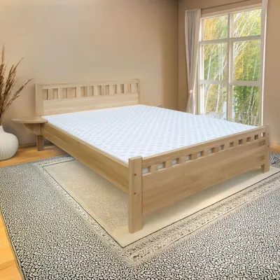 Produktbild von Doppelbett / Gästebett Buche massiv Vollholz natur 108, inkl. Lattenrost - Abmessung 160 x 200 cm