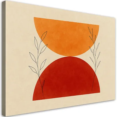 Immagine prodotto di Quadro su tela, Foglie Astratto geometrico Beige - 120x80