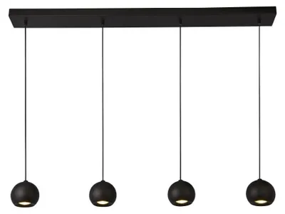 Obrázek produktu pro Moderní lustr Eindhoven Steel Black 4 světla Gu10