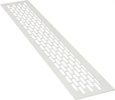 Produktbild von 4 x sossai Aluminium Lüftungsgitter 44 x 8cm in Weiß Belüftungsgitter Türgitter Stegblech Abluft