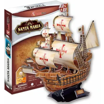 Obrázok produktu pre 3D puzzle Plachetnica Santa Maria Cubic Fun Model lode