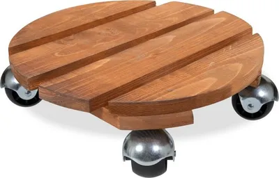 Image de Roule-plante en bois rond naturel "Basics" 30 cm