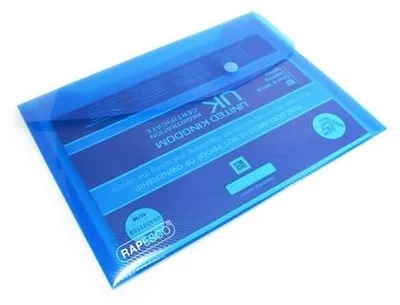 Produktbild von Aktenmappen mit Aufdruck "Eco", verschiedene Farben, A5, PP, RAPESCO 0689