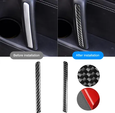 Imagen del producto de Cubierta de fibra de carbono de dos piezas para los reposabrazos interiores de las puertas, compatible con el Mazda MX-5/Roadster NC de 2009 a 2015