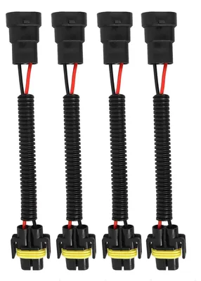 4x 9005/9006 Stecker auf H11 Buchse Adapterkabel 19 cm