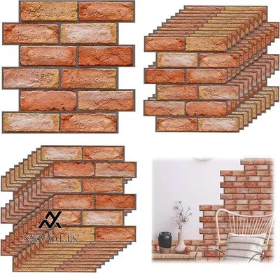 Obrázek produktu pro PVC obklad na stěnu s kamenným vzhledem, samolepicí, 30 x 30 cm, voděodolný, pro vnitřní i venkovní použití, balení 20 kusů.