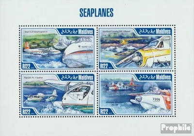Produktbild von Briefmarken Malediven 2013 Mi 4998-5001 Kleinbogen (kompl. Ausg.) postfrisch Flugzeuge
