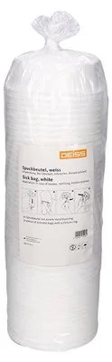 Produktbild von DEISS 6008 - Auffangbeutel/Spuckbeutel 165x415 mm weiss | Karton (300 Beutel)