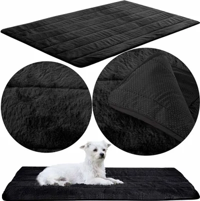 Obrázok produktu pre Plyšový Mäkký Koberec Protišmykový  Do Obývačky, Jedálne, Na Chodbu Obdĺžnik 80X120 Cm Čierny
