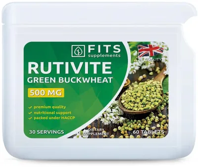 Obrázok produktu pre Rutivite, zelený pohánka, 500 mg, 60 tabliet