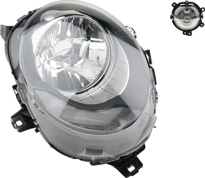 Productafbeelding van Koplampen geschikt voor Mini F54, F55, F56, F57, bouwjaar 12/13 - 12/18, H4, rechts. + Mistlamp. Onderdeelnummers: 63117401602, 63117298312, 7298312, 7401602, 63177298334. Johns
