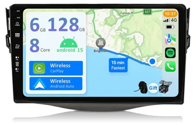 Image de Autoradio Android, écran tactile 9 pouces - 6 Go de RAM, 128 Go de stockage - Système Android 14 - Bluetooth 5.0