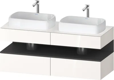 Produktbild von DURAVIT QA4767049220010 QTG KWTU WH Ek. 1400x550x600 Wß Hgl.