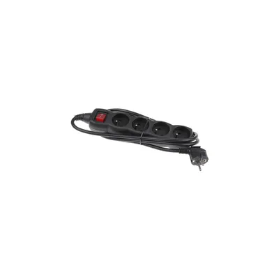 Immagine prodotto di UNIVERSEEL - STRISCIA DI ALIMENTAZIONE + cavo 1,5 m + INTERRUTTORE 4X16A/250V nero - 44023