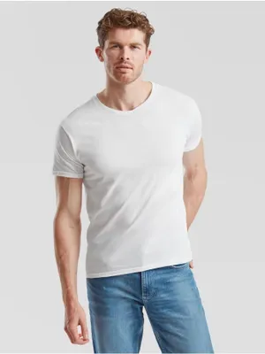 Produktbild von Fruit Of The Loom Iconic 150 T-Shirt mit V-Ausschnitt Weiß