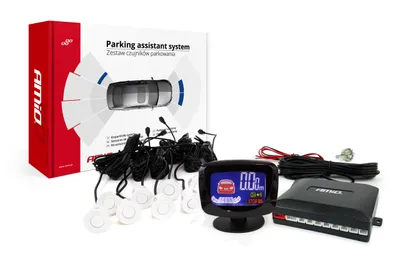 Obrázok produktu pre AMiO Parkovací asistent LED-GRAF 8-senzorové bielé