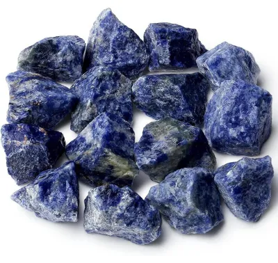 Produktbild von Blauer Sodalith Rohsteine 200g Heilsteine Naturkristall 2-3 cm