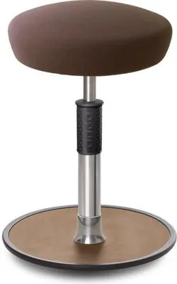 Produktbild von Sitz- Stehhocker Free Regular Hutsitz Gestrick Braun chrom /Natur.